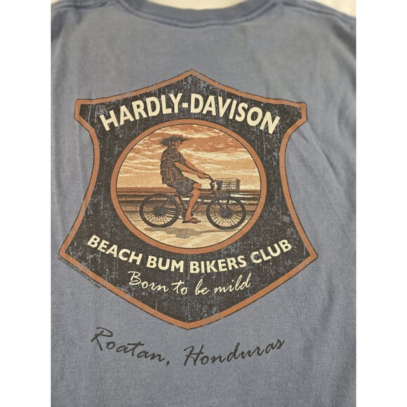 Vintage “Hardly Davidson” Men’s M “Beach Bum Biker’s Club” - Picture 5 of 7